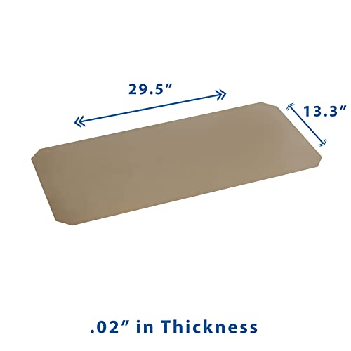 Seville Classics Heavy Duty Fitted Wire Shelf Liners Water-Resistant Protector Mat, Non-Adhesive, for Wired Shelves, Office, Kitchen, Garage (2 Pieces), Semi-Transparent Taupe, fits 30" x 14" Shelf - Image 2