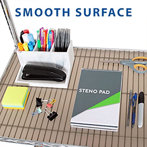 Seville Classics Heavy Duty Fitted Wire Shelf Liners Water-Resistant Protector Mat, Non-Adhesive, for Wired Shelves, Office, Kitchen, Garage (2 Pieces), Semi-Transparent Taupe, fits 30" x 14" Shelf - Image 5