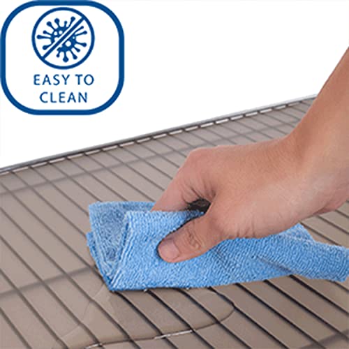 Seville Classics Heavy Duty Fitted Wire Shelf Liners Water-Resistant Protector Mat, Non-Adhesive, for Wired Shelves, Office, Kitchen, Garage (2 Pieces), Semi-Transparent Taupe, fits 30" x 14" Shelf - Image 4