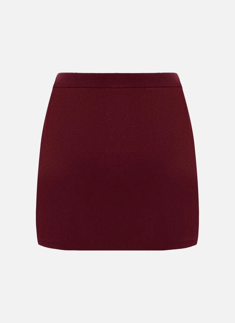 Lichi A-silhouette mini jersey skirt