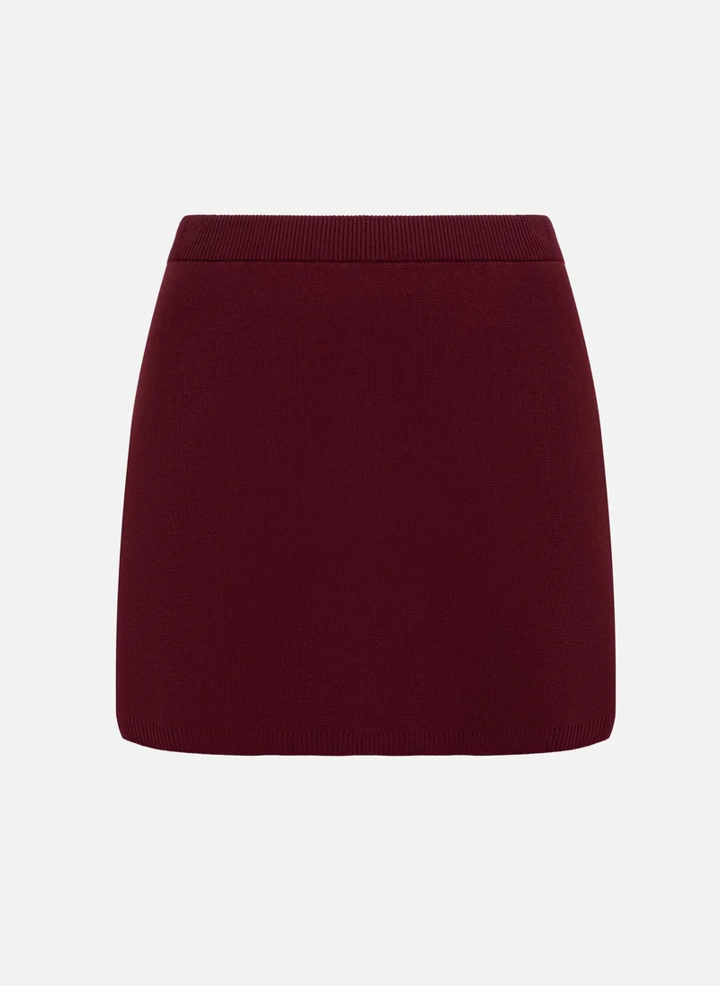 Lichi A-silhouette mini jersey skirt