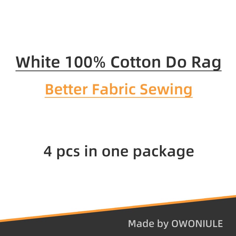 Owoniule Cotton Doo Rag Pirate Hat Skull Cap Sweat Wicking Head Wraps Breathable Helmet Liner Beanie Dew Rags for Men (White) - Image 4