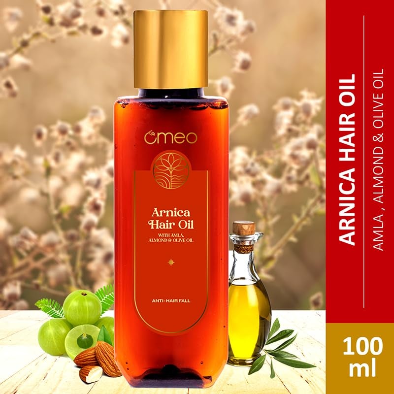 Omeo Arnica Hair Oil 100ml for Hair Growth & Hair Fall Control | Homeopathic Hair Oil with Almond, Olive & Sunflower Oil | Amla, Jaborandi & Vitamin E | Scalp Nourishment & Hair Thickening Oil for Men & Women - Image 5