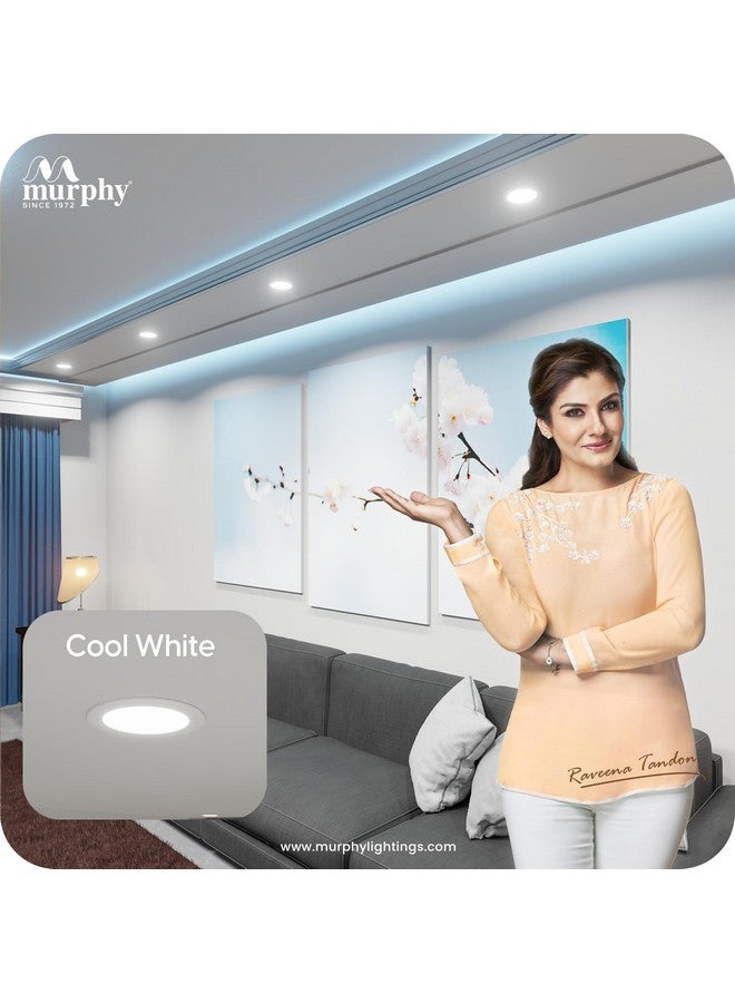MURPHY Murphy 9W LED Down Light, Cool White Light, Round, Pack of 4, Recessed Ceiling LED Light, Suited for 3 inch Junction Box/Concealed Box (2 Years Warranty) - Image 5