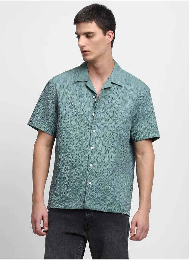 Dennis Lingo Dennis Lingo Button Down Collar Short Sleeves Casual Shirt