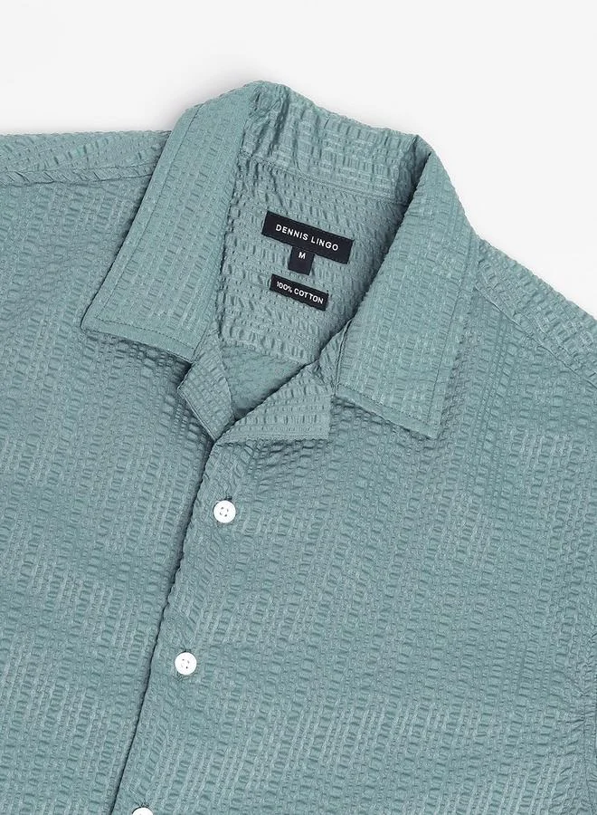 Dennis Lingo Dennis Lingo Button Down Collar Short Sleeves Casual Shirt