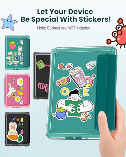 MoKo Detachable Magnetic Case for All-New 7" Kindle Paperwhite 12th Generation 2024 & Kindle Colorsoft 2024/2025,Ultra Clear Back Scratch-Proof Light & Shell Cover with Auto Wake/Sleep, Jade Green - Image 5