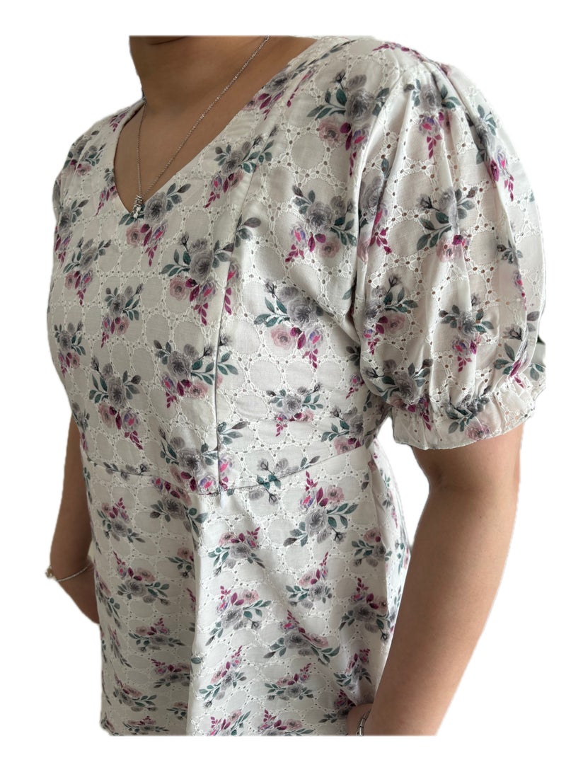 Zebees Cotton/Hakoba Maternity & Feeding Dress  - Image 4