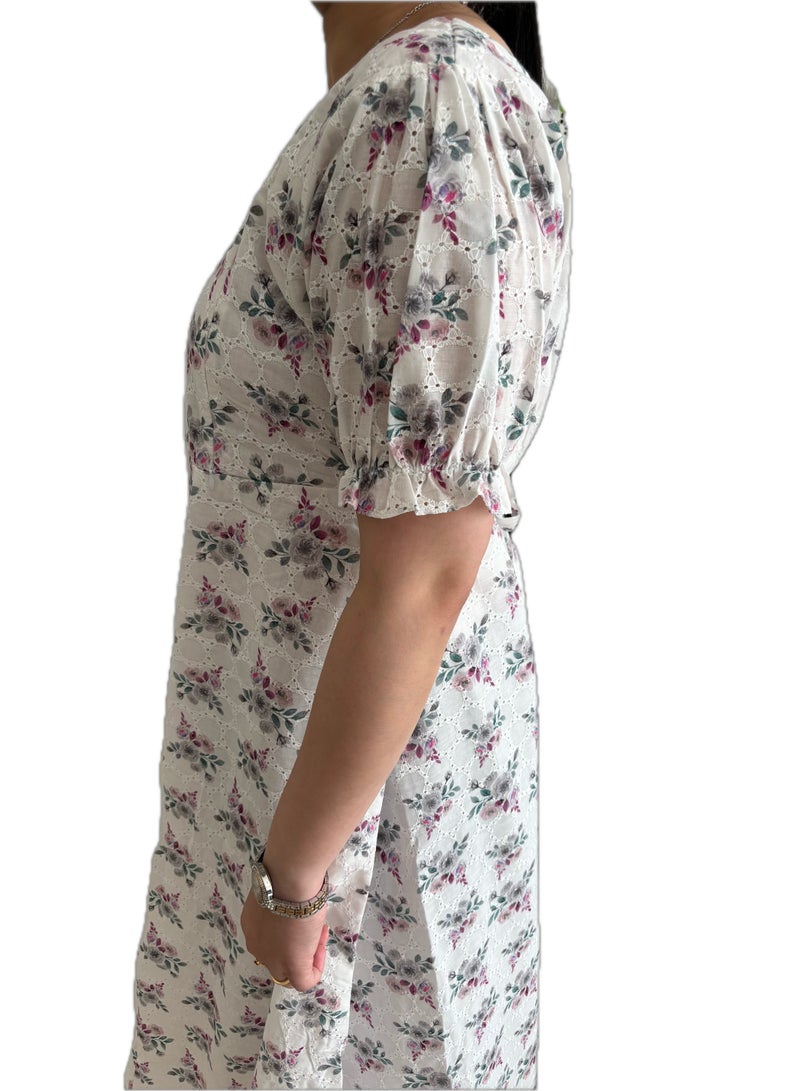 Zebees Cotton/Hakoba Maternity & Feeding Dress  - Image 3