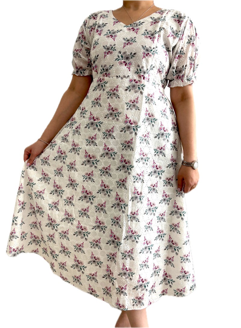 Zebees Cotton/Hakoba Maternity & Feeding Dress  - Image 2