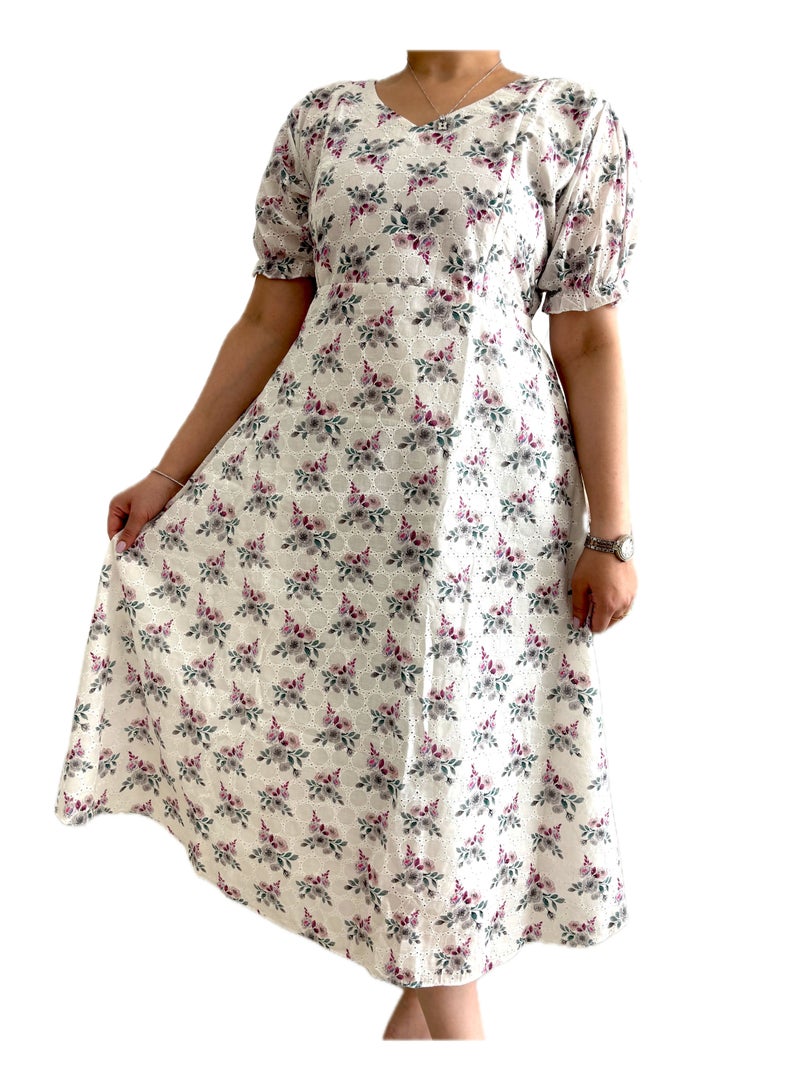 Zebees Cotton/Hakoba Maternity & Feeding Dress  - Image 1