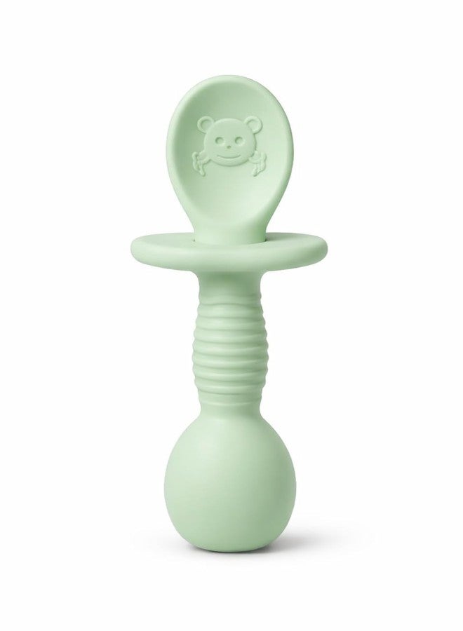 PXBQ Silicone Baby Training Spoon Set for Self Feeding, Soft BPA Free Toddler Spoon with Easy Grip Handle, Anti Choke Design, Infant Weaning Spoon for Babies (Green) - Image 2