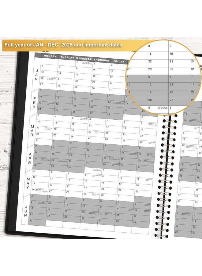 Artfan 2025 Appointment Book/Planner - Weekly Appointment Book/Planner 2025, Jan 2025 - Dec 2025, 8"x 10", 2025 Daily/Hourly Planner with Tabs, 15-Minute Interval, Flexible Soft Cover - The Sun  - Image 4