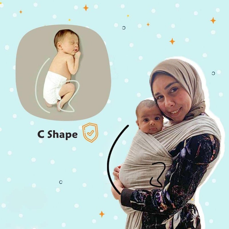 Baby Wrap Elastic Wrap Baby Wraap Healthy and Comfortable (Black) - Image 2
