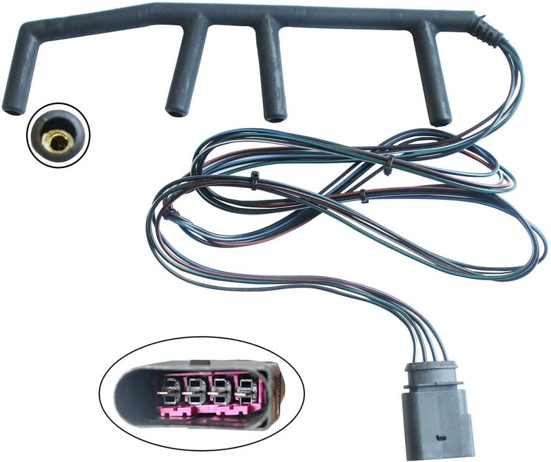 NMN Precision 4 Wire Diesel Glow Plug Wiring Harness 038971220C Compatible with 2002-2003 VW TDI 2002-2003 VW New Beetle TDI 2002-2003 VW Golf T - Image 2