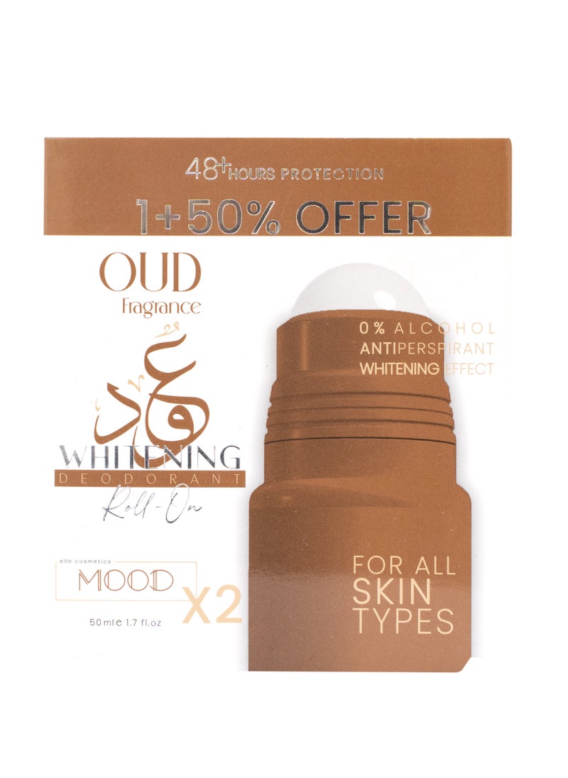 MOOD MOOD Oud Whitening Deodorant Roll On Offer 1+50% 50 ML 