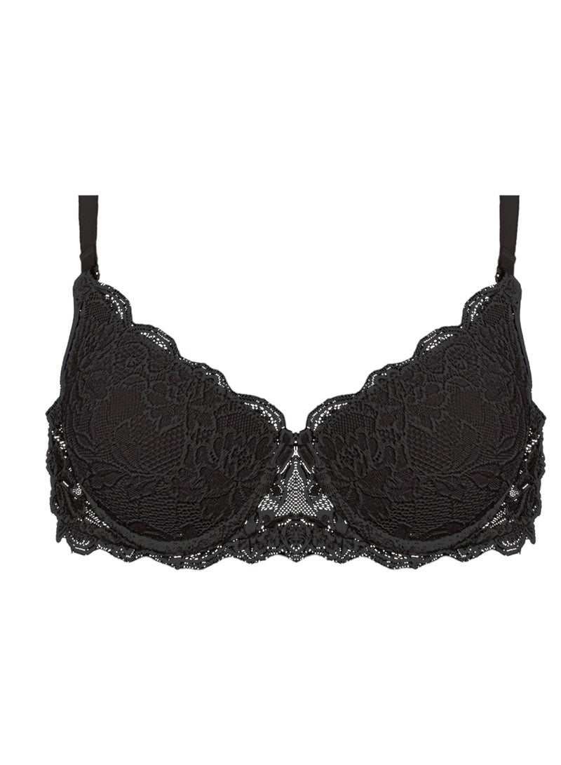Dadoush Women's padded bra made of light and soft fabric - push-up bra with elegant lace embroidery  - Image 1