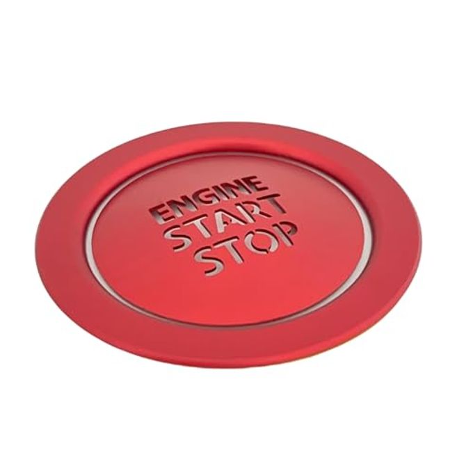 ALETAI Engine Push Start Stop Button Cover Trim for Toyota Tacoma, Car Accessories Interior Trims for Tacoma, Aluminum Alloy, Red - Image 3