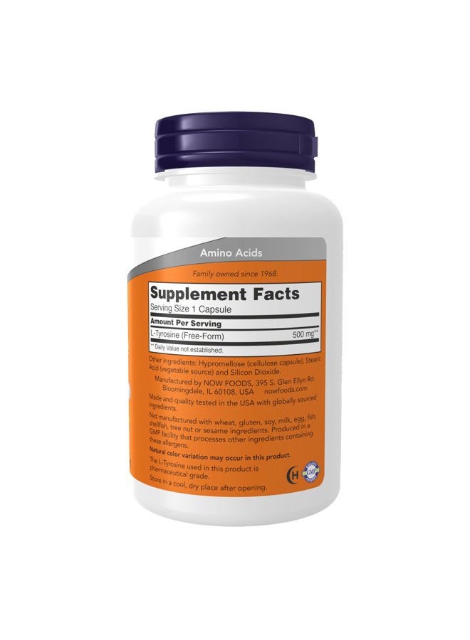 now L-Tyrosine 500 mg - 120 Capsules - Image 3