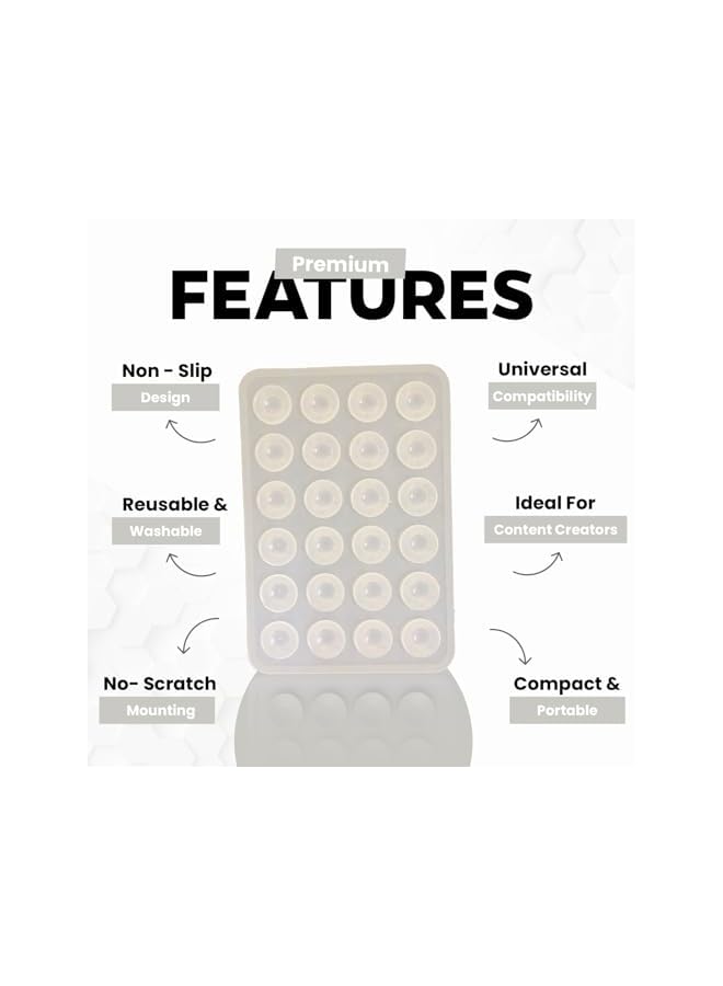 Green Tiger Silicone Suction Cup Phone Case Mount single Sided, Phone Accessories Hands-Free Strong Grip Holder for Selfies and Videos, Silicon Phone Stand for iPhone and Android Light (Translucent) - Image 2