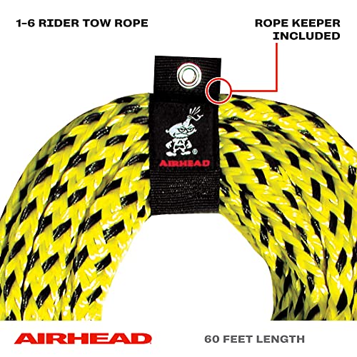 Airhead 1 6 Person Tow Rope for Towable Tubes 60 ft Heavy Duty Boat Towline for Tubing UV Resistant 16 Strand Polypropylene with Rope Keeper 6000 lb Break Strength - Image 3