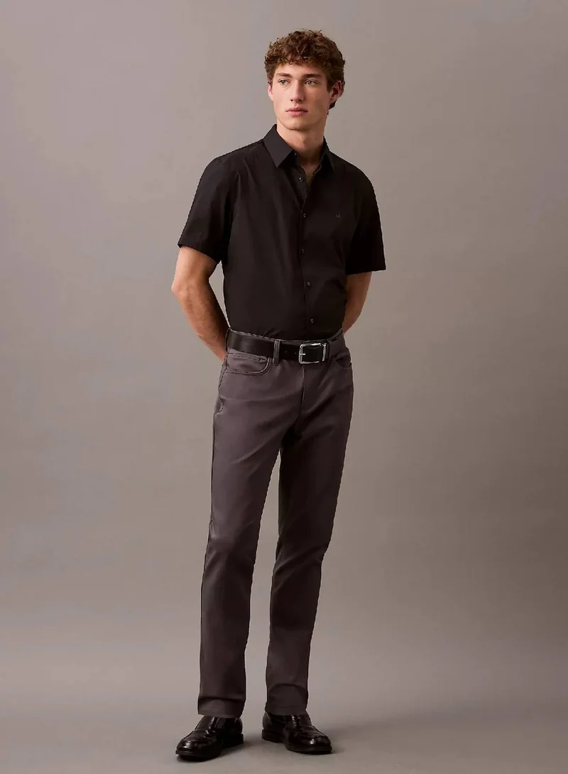 Calvin Klein Cotton Stretch Slim Button-Down Shirt