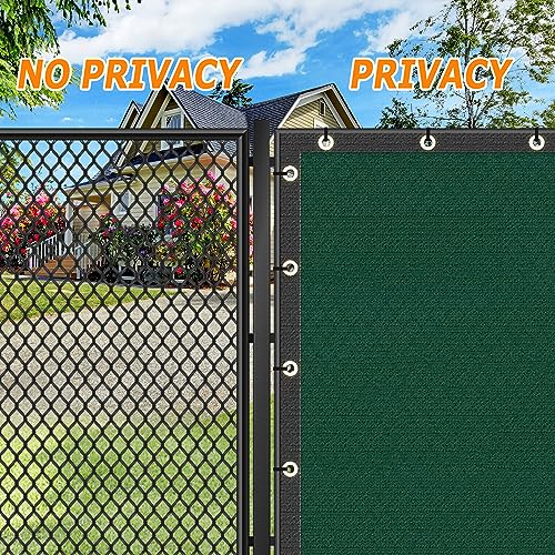 KANAGAWA 5ft x 50ft Privacy Screen Fence, 90% Blockage Heavy Duty 175 GSM Fencing Mesh Net Cover for Outdoor Wall Garden Yard Backyard 80 Cable Zip Ties Included Dark Green - Image 4
