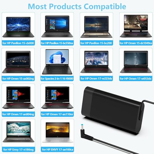 WeFly 150W AC Charger Fit for HP Zbook 15 16 17 15u 15v G3 G4 G5 G6 G7 G8 G9 ZBook Studio G4 G5 G7 G8 G9 Victus 15 OMEN by 15 17 Pavilion Gaming 15 17 TPN-CA11 TPN-DA09 Laptop Adapter - Image 5