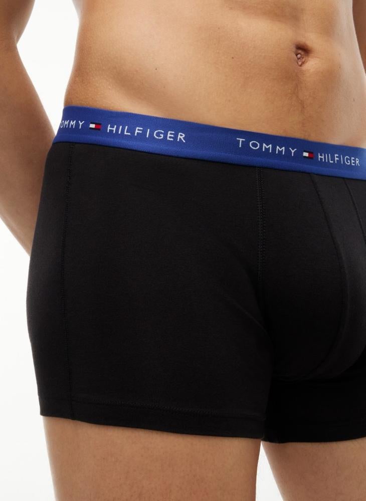 TOMMY HILFIGER 3-Pack Signature Logo Contrast Waistband Trunks - Image 4