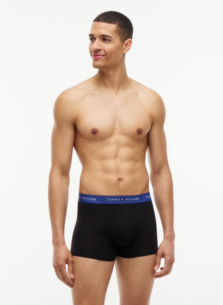 TOMMY HILFIGER 3-Pack Signature Logo Contrast Waistband Trunks - Image 1