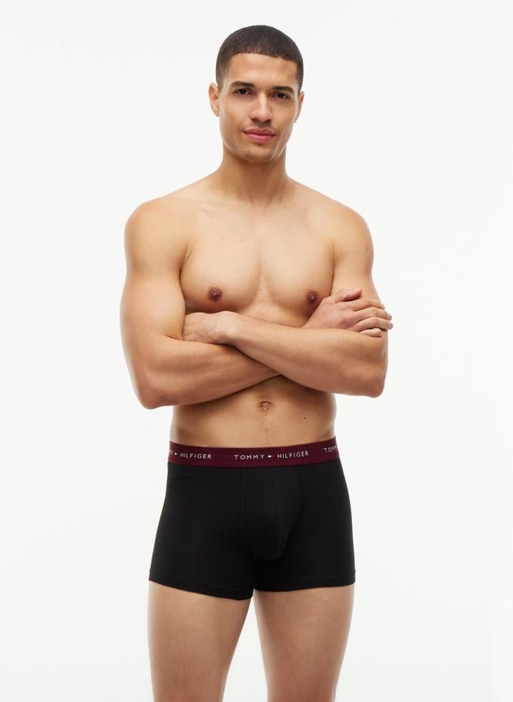 TOMMY HILFIGER 3-Pack Signature Logo Contrast Waistband Trunks - Image 3