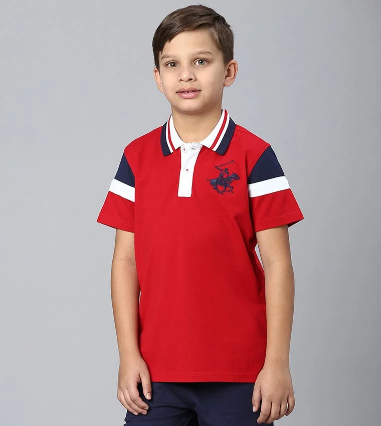 Logo Detail Polo T-shirt with Short Sleeves