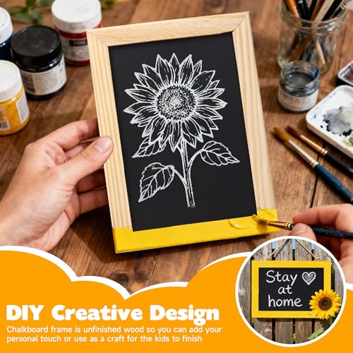 Miraclekoo 1 Pack Mini Chalkborad Sign Small Chalk Board with Unfinished Wood Frame,4 x 6 Inch - Image 5