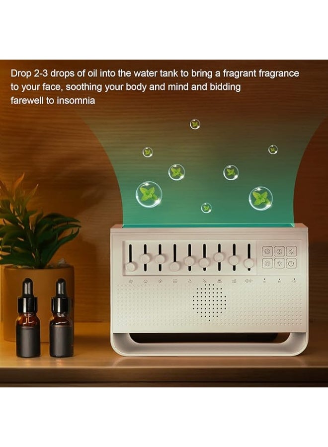 MHR White Noise Aroma Diffuser with 8 Natural Soothing Sounds, Essential Oil Diffuser, Sleep Aid Humidifier & Relaxing Night Light for Bedroom, Baby & Home - Image 4