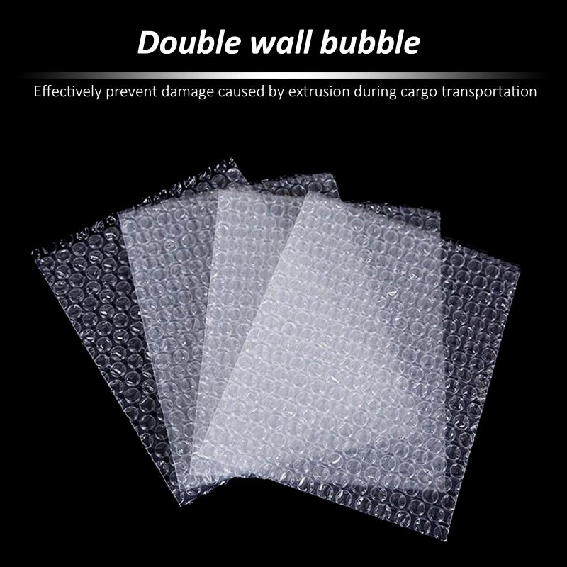High-PQ Bubble Pouches Wrap, Clear Not Self-Seal Bubble Out Bags with Double Walled Cushioning, Ideal for Packing, Shipping, Storage, Moving (50PCS-6x10Inches) - Image 4