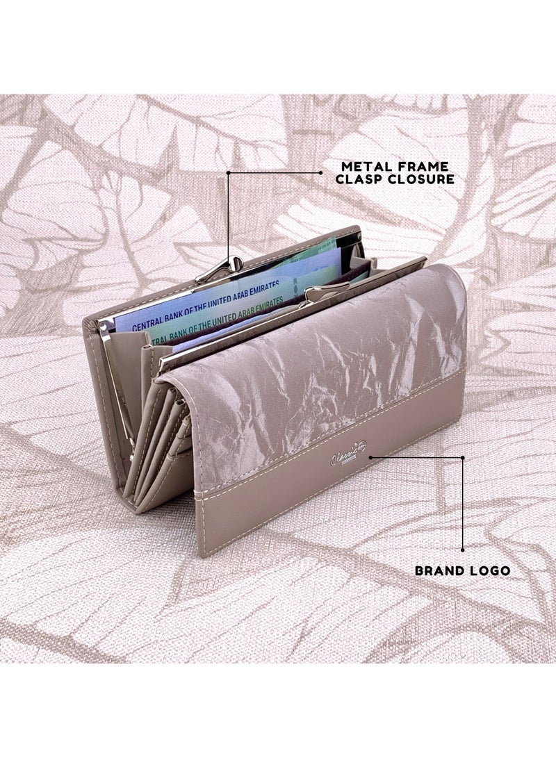 كلاسيك ميلانو - محفظة نسائية أنيقة من الجلد الصناعي مع حافظة بطاقات | محفظة عملات معدنية للنساء | محفظة نسائية نحيفة للاستخدام اليومي والسفر والهدايا - Image 5