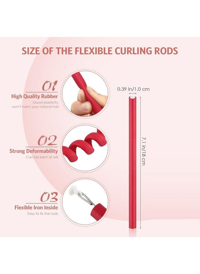 Sweetpea - SWEETPEA�Flexible Curling Rods Flexi Rods Hair Curlers Set,Twist Foam Hair Rollers No Heat Hair Curlers Rollers,Steel Pintail, Rat Tail Comb for Short and Long Hair (ALL SIZE EACH 5PCS) - Image 1