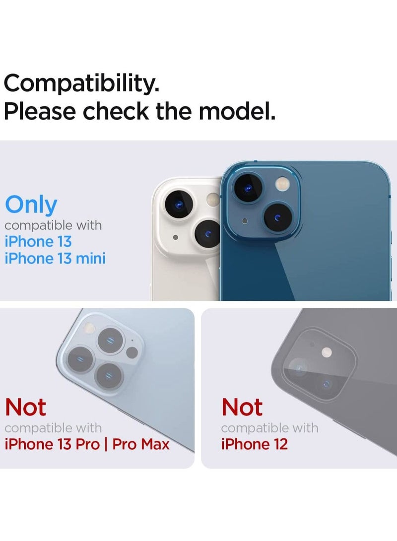 Spigen Glastr Optik Camera Lens Screen Protector [2 Pack] for iPhone 13 and 13 Mini - Starlight - Image 2