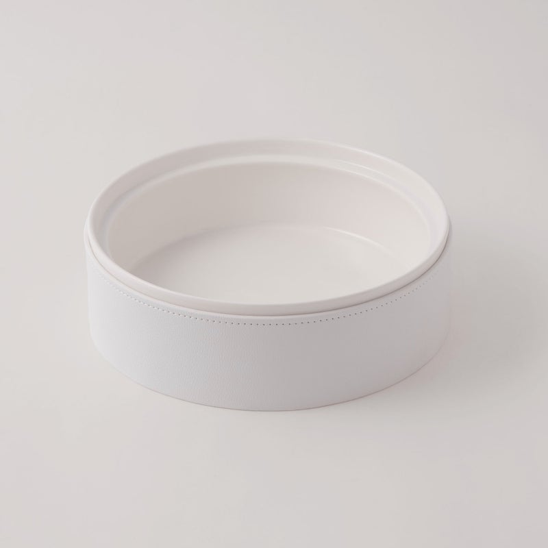 La Mesa Porcelain Tagine With Plain Leather Coat, White, 7" - Image 3