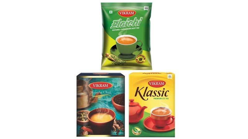 Vikram Tea Combo | Klassic Premium CTC 500g, Masala Chai 250g, & Elaichi 250g - 1000g (Pack of 3) - Image 1