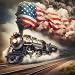 KTHOFCY 5D DIY Patriotic American Flag Diamond Painting Kits for Adults Steam Locomotive Full Drill Embroidery Cross Stitch Crystal Rhinestone Paintings Arts Decor Painting Dots Kits 118X118 inch - Image 2