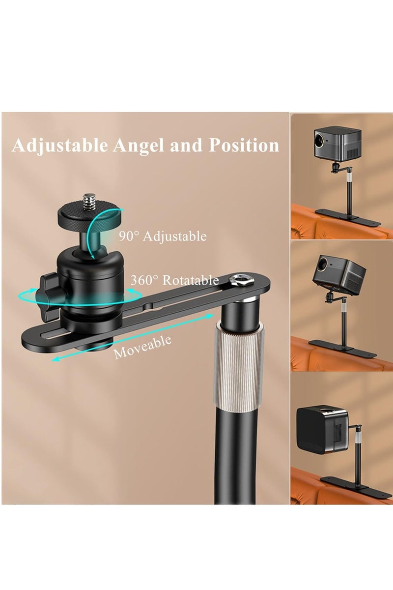 فلاشهوك حامل جهاز عرض قابل للتوصيل - قاعدة كروية قابلة للتعديل بزاوية 360 درجة للتركيب على جانب الطاولة لأجهزة Nebula وXGIMI وVANKYO وJinhoo وAuKing وEpson ومعظم أجهزة عرض الفيديو - Image 4