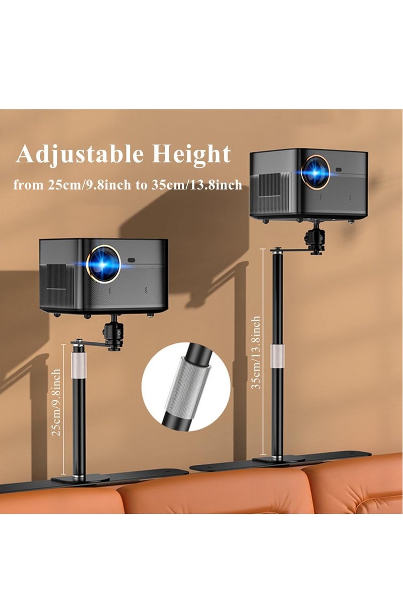 فلاشهوك حامل جهاز عرض قابل للتوصيل - قاعدة كروية قابلة للتعديل بزاوية 360 درجة للتركيب على جانب الطاولة لأجهزة Nebula وXGIMI وVANKYO وJinhoo وAuKing وEpson ومعظم أجهزة عرض الفيديو - Image 5