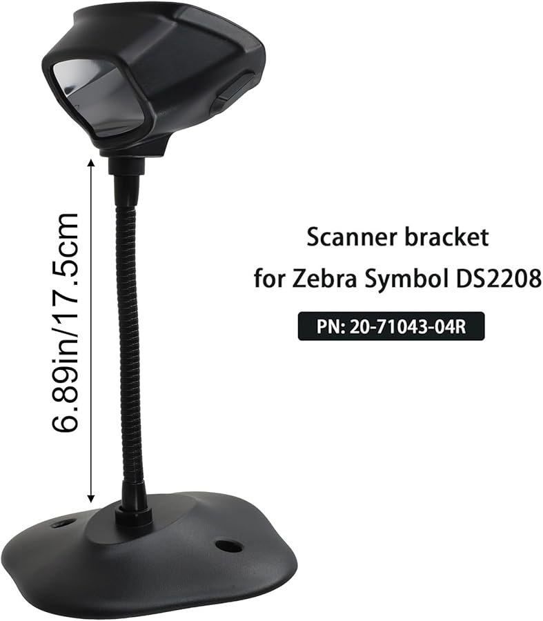Adjustable Height Barcode Scanner Stand for Zebra DS2208 DS4308 DS8108 with Non Slip Base - Image 3