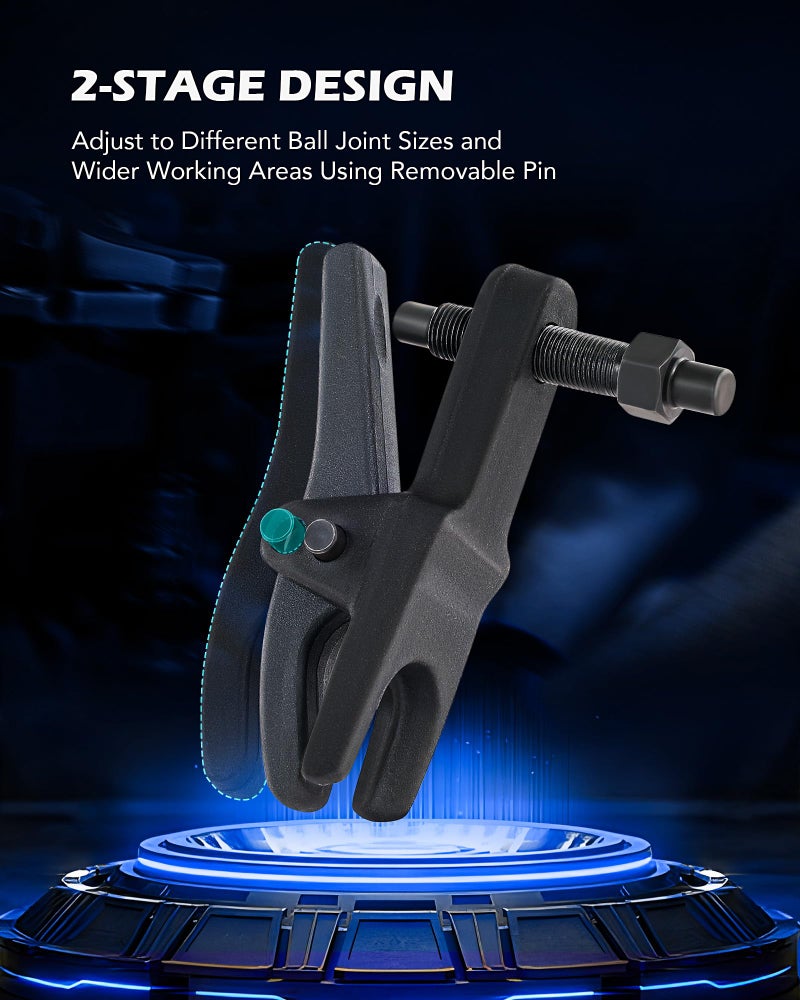 Orion Motor Tech فاصل كرات أورايون موتور تك، أداة إزالة كرات المفاصل من 1-1/8" إلى 2-1/8" لفصل كرات المفاصل والأذرع وقضبان التوجيه في معظم السيارات والشاحنات الخفيفة، ساحب ومخرج كرات المفاصل مع مقبس 1/2" - Image 5
