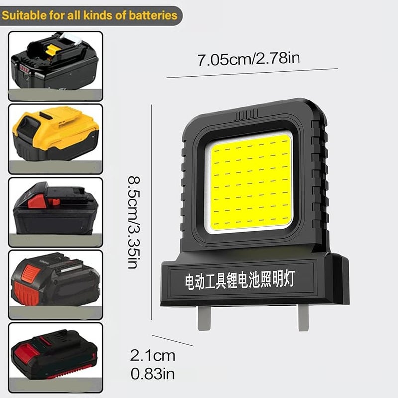 Black Portable Utility Lamp Cordless 21V Strong Beam Flexible Connector Lightweight Frame for Auto Repair Maintenance DIY - Image 3