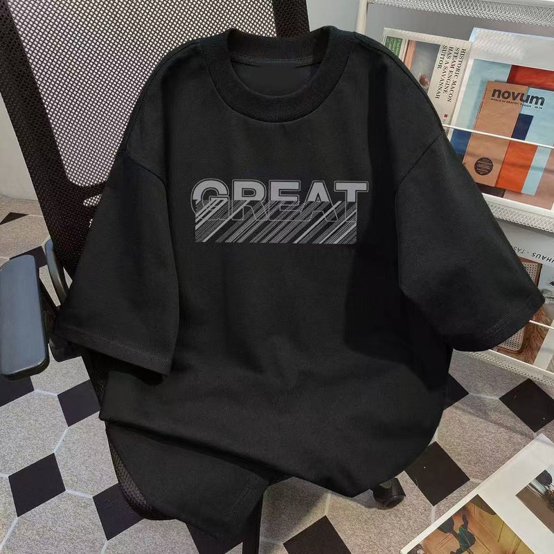 Ice silk Solona loose short-sleeved T-shirt men's 2026 new summer fashion brand heavyweight high street youth popular top - Image 3