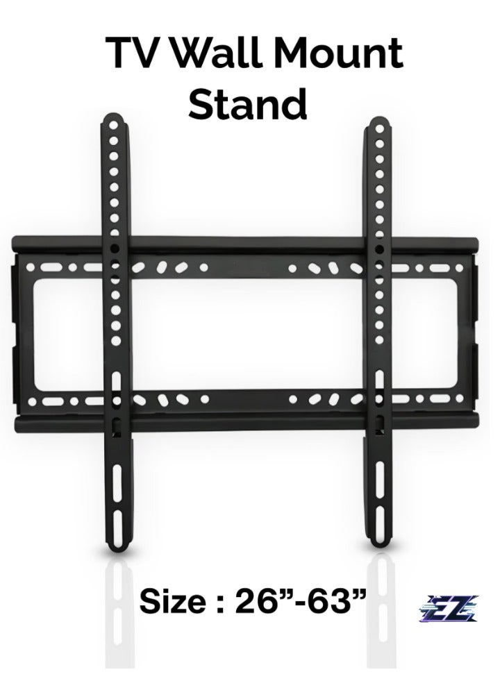 ELTRAZONE Low-Profile Universal TV Wall Mount Bracket – Adjustable & Heavy Duty for 26”-63” LCD/LED Flat Panel TVs, Space-Saving Fixed Design, VESA Compatible - Image 1