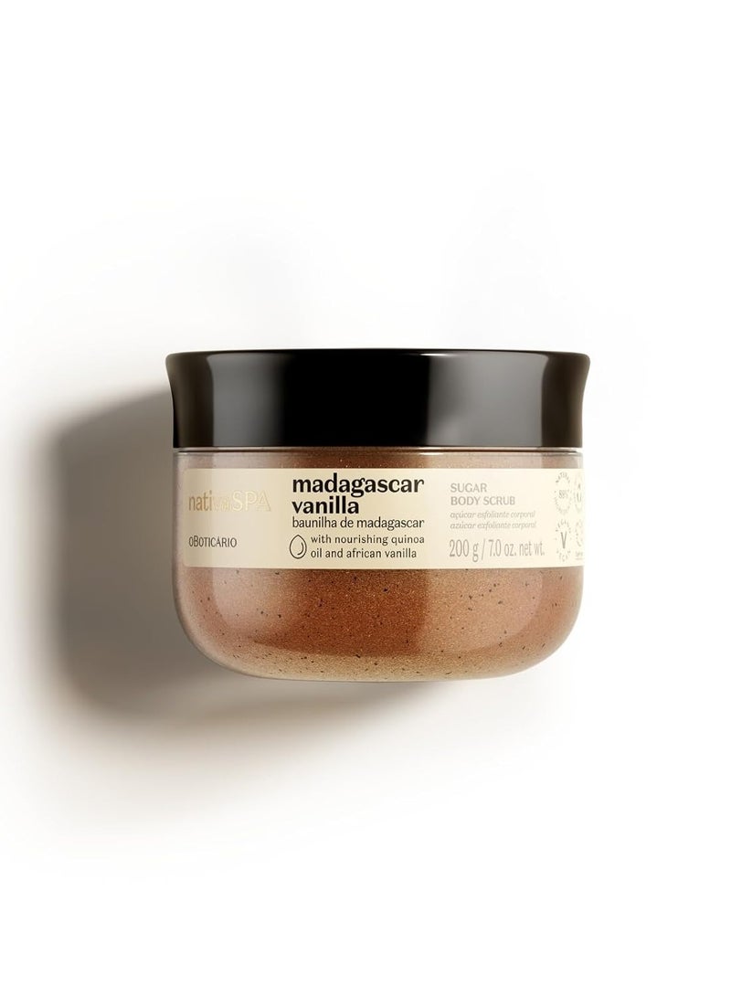 NATIVA SPA O BOTICÁRIO Nativa SPA by O Boticário Madagascar Vanilla Exfoliating Body Scrub, Exfoliating, Hydrating & Anti Aging Sugar Foot & Body Scrub, 7 Ounce - Image 1