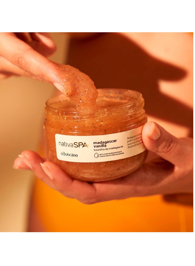 NATIVA SPA O BOTICÁRIO Nativa SPA by O Boticário Madagascar Vanilla Exfoliating Body Scrub, Exfoliating, Hydrating & Anti Aging Sugar Foot & Body Scrub, 7 Ounce - Image 2